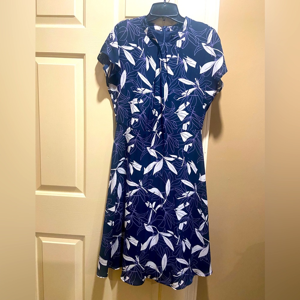 Navy Blue Floral Dress